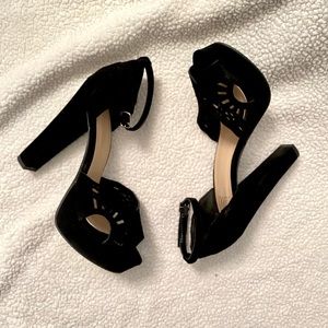 Black platform heels